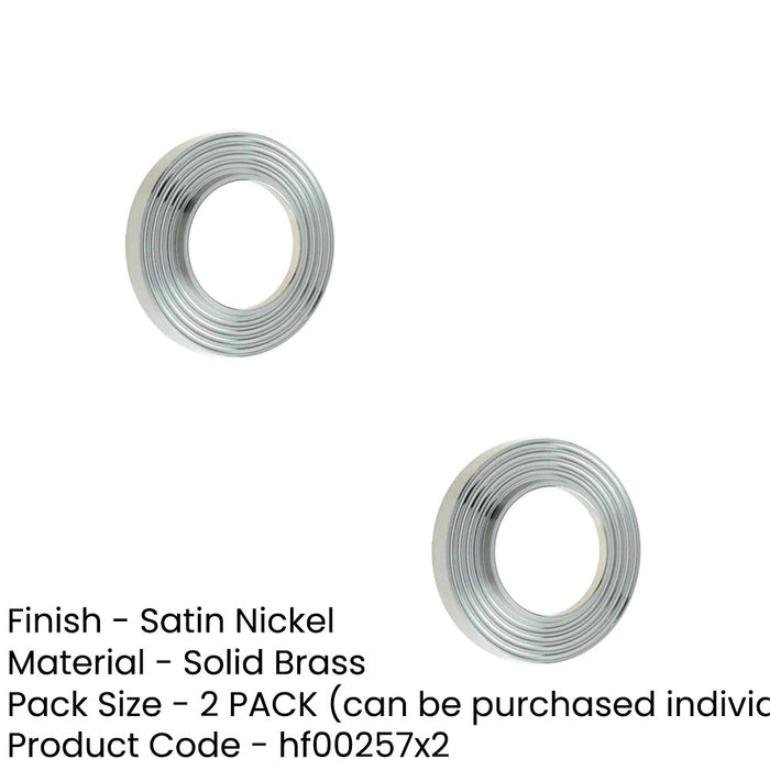 PACK Elegant Reeded Outer Roses Satin Nickel Finish Stylish Doors Door Handle (1)-1