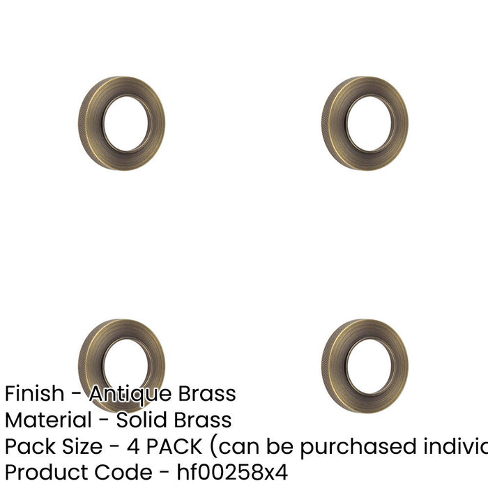 PACK Elegant Knurled Outer Rose Antique Brass Doors Door Handle-1