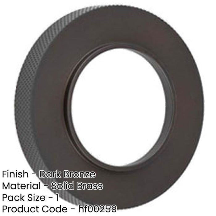 Elegant Knurled Outer Rose Dark Bronze Finish Doors Door Handle-1