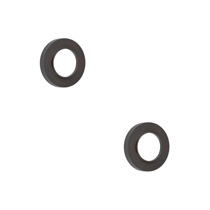 PACK Elegant Knurled Outer Rose Dark Bronze Finish Doors Door Handle (1)