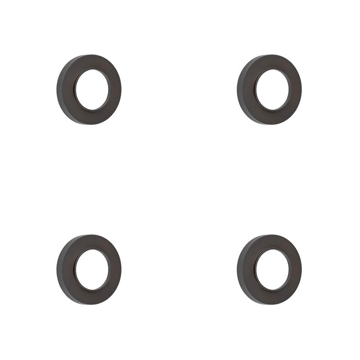 PACK Elegant Knurled Outer Rose Dark Bronze Finish Doors Door Handle