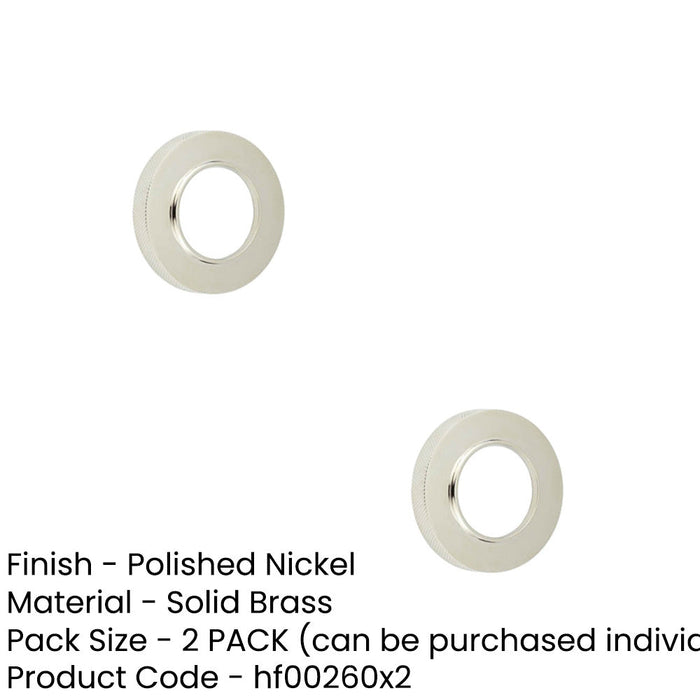 PACK Elegant Knurled Outer Rose Polished Nickel Doors Door Handle (1)-1