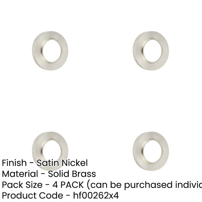 PACK Elegant Knurled Outer Rose Satin Nickel Doors Door Handle-1