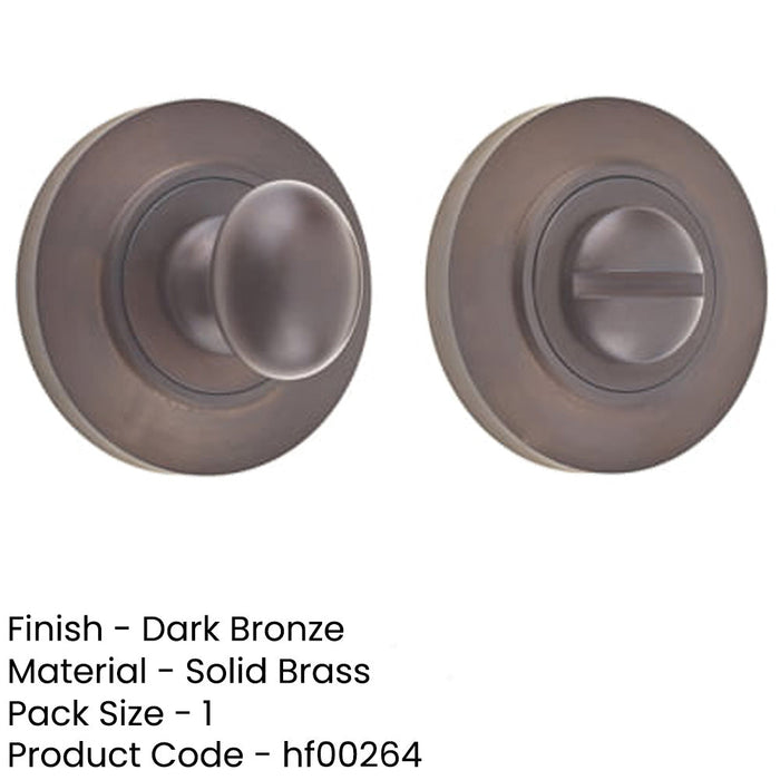 Dark Bronze Inner Turn Release Lock with Rose Options Door Handle-1
