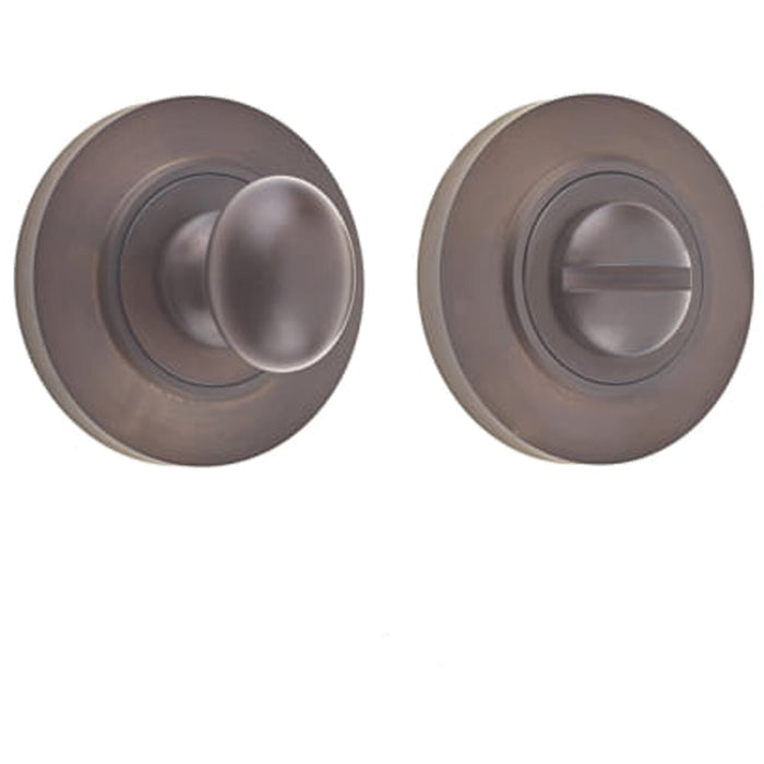 Dark Bronze Inner Turn Release Lock with Rose Options Door Handle