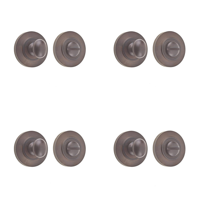 PACK Dark Bronze Inner Turn Release Lock with Rose Options Door Handle