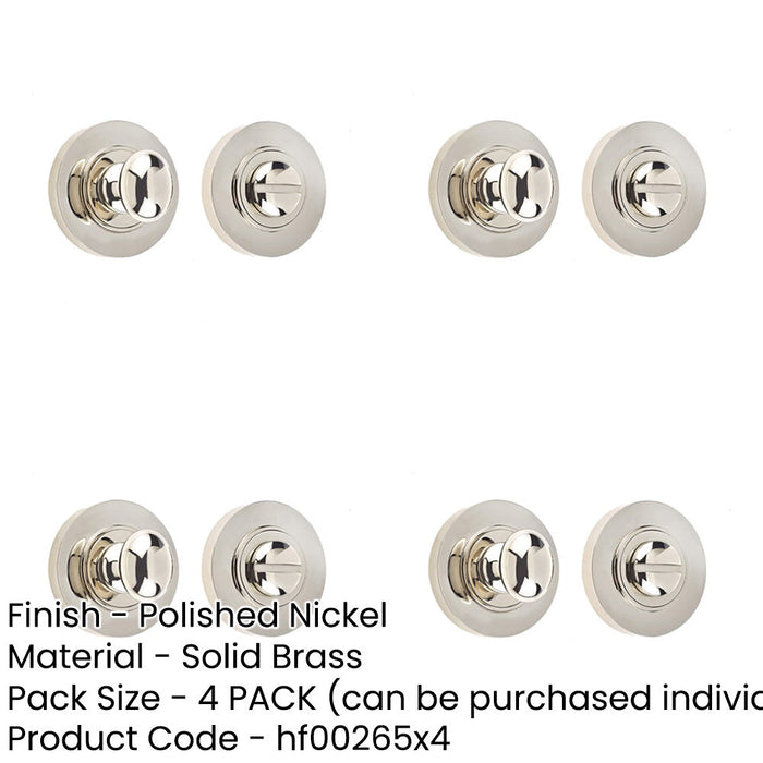 PACK Elegant Polished Nickel Inner Turn Release Lock Stylish Interiors Door Handle-1