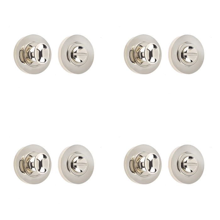 PACK Elegant Polished Nickel Inner Turn Release Lock Stylish Interiors Door Handle