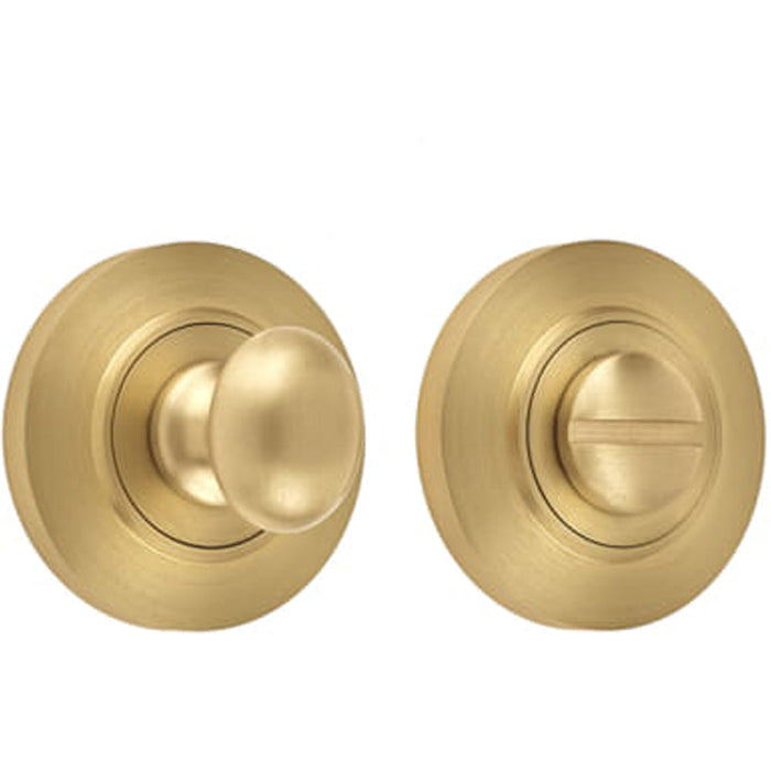 Durable Satin Brass Inner Turn Release Lock with Customization Options Door Handle