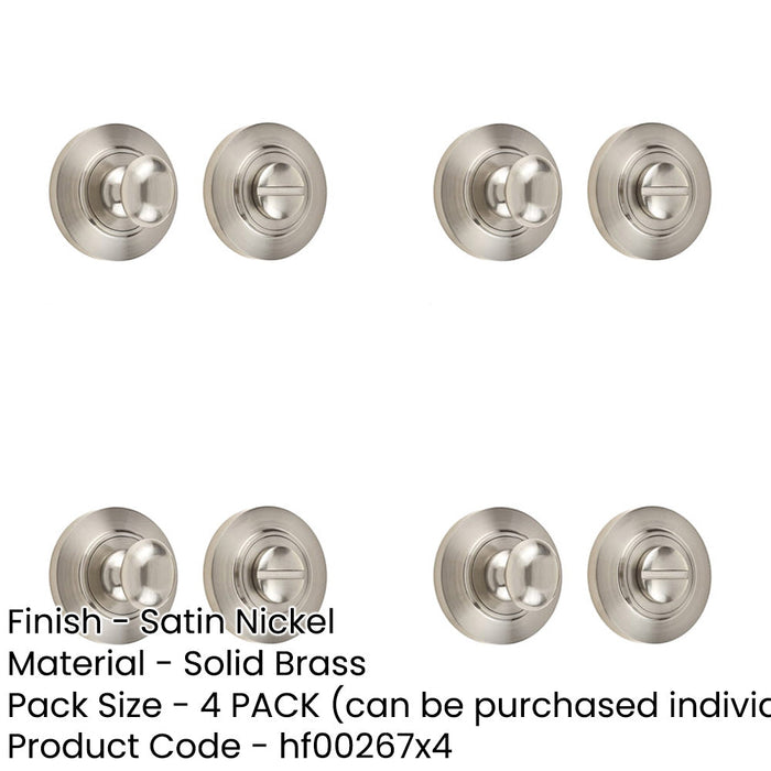 PACK Stylish Inner Turn Release Lock Satin Nickel Finish Door Handle-1