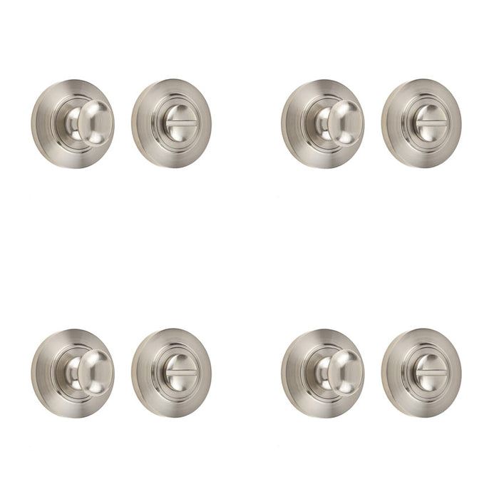 PACK Stylish Inner Turn Release Lock Satin Nickel Finish Door Handle