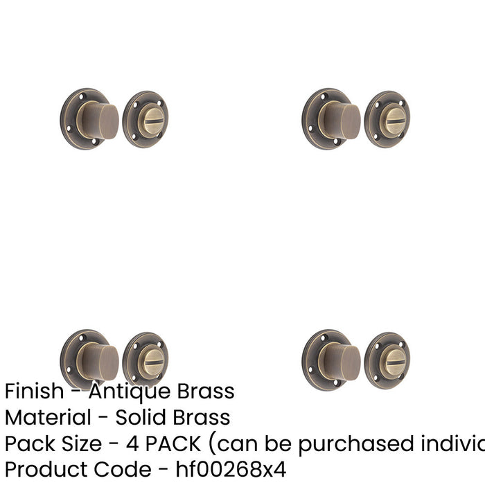 PACK Antique Brass Inner Turn Release Doors Door Handle-1