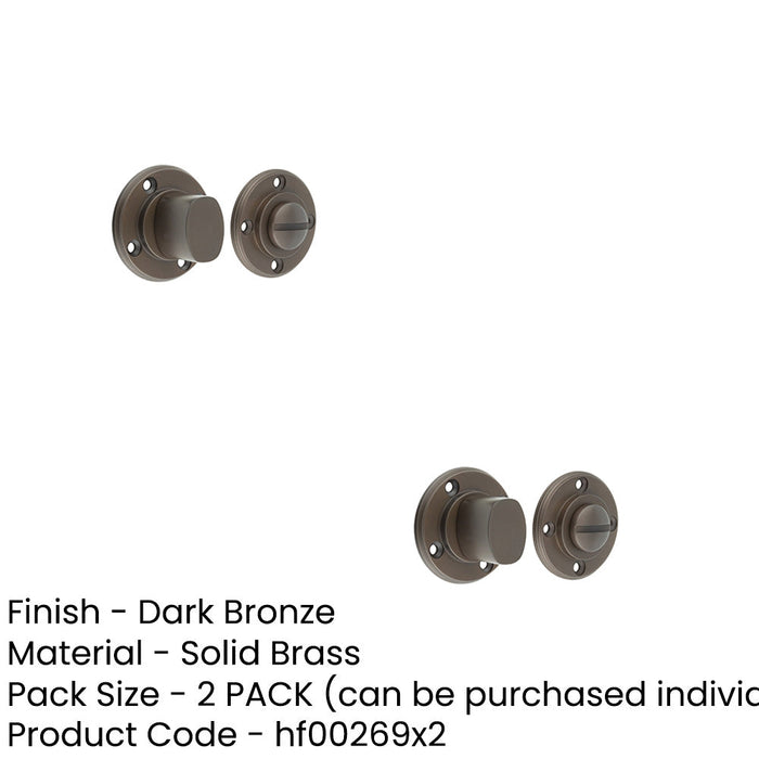 PACK Inner Turn Release Mechanism Dark Bronze Finish Enhanced Home Security Door Handle (1)-1