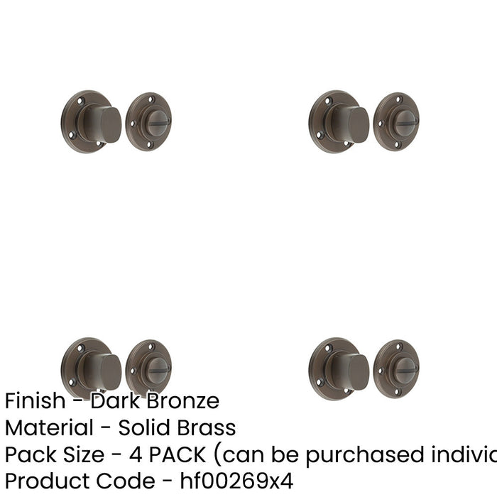 PACK Inner Turn Release Mechanism Dark Bronze Finish Enhanced Home Security Door Handle-1