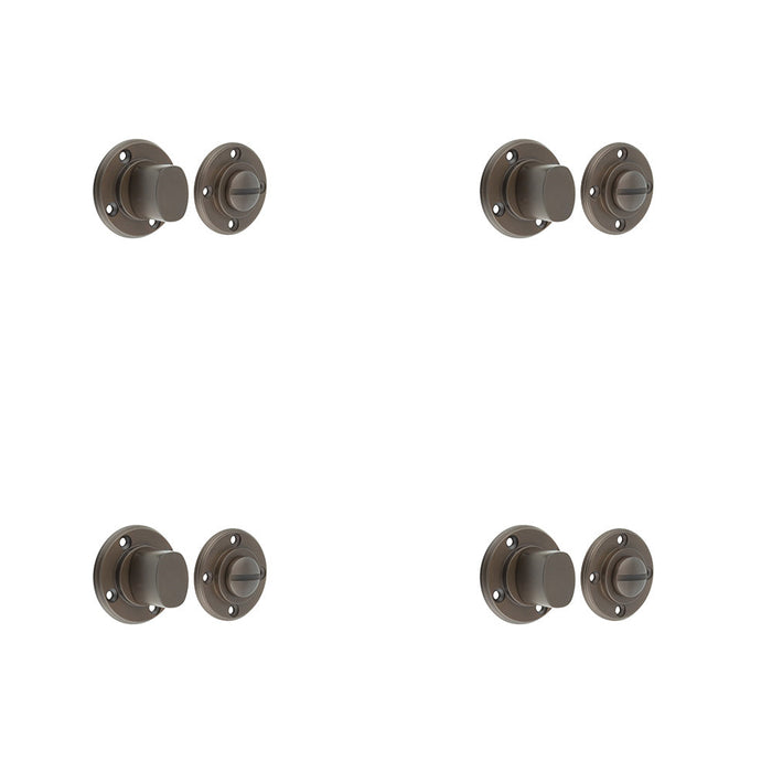 PACK Inner Turn Release Mechanism Dark Bronze Finish Enhanced Home Security Door Handle