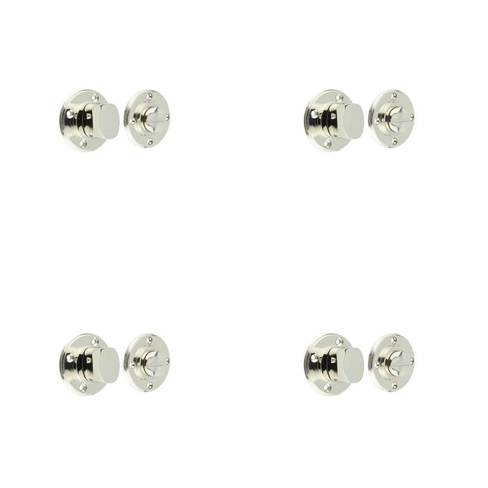 PACK Elegant Inner Turn Release Polished Nickel Enhanced Privacy Door Handle