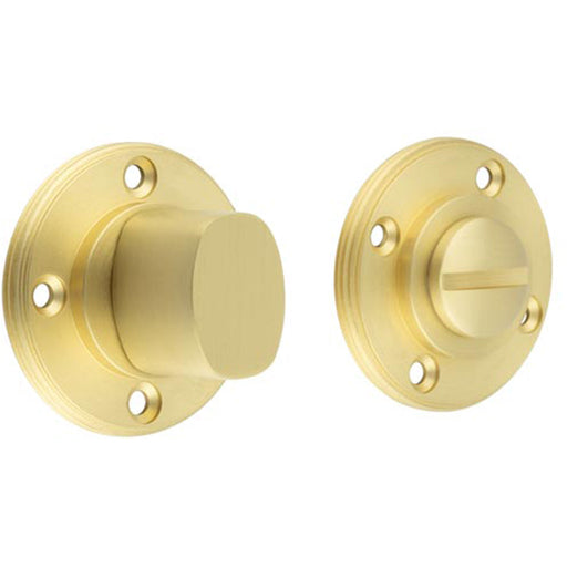 Elegant Inner Turn Release Satin Brass Privacy Door Handle