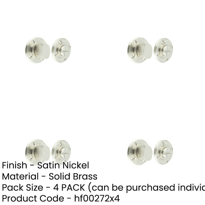 PACK Elegant Satin Nickel Inner Turn Release Enhanced Privacy Door Handle-1