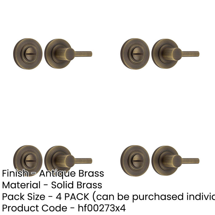 PACK Antique Brass Easy Turn Release Lock Luxurious Homes Door Handle-1