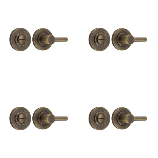 PACK Antique Brass Easy Turn Release Lock Luxurious Homes Door Handle