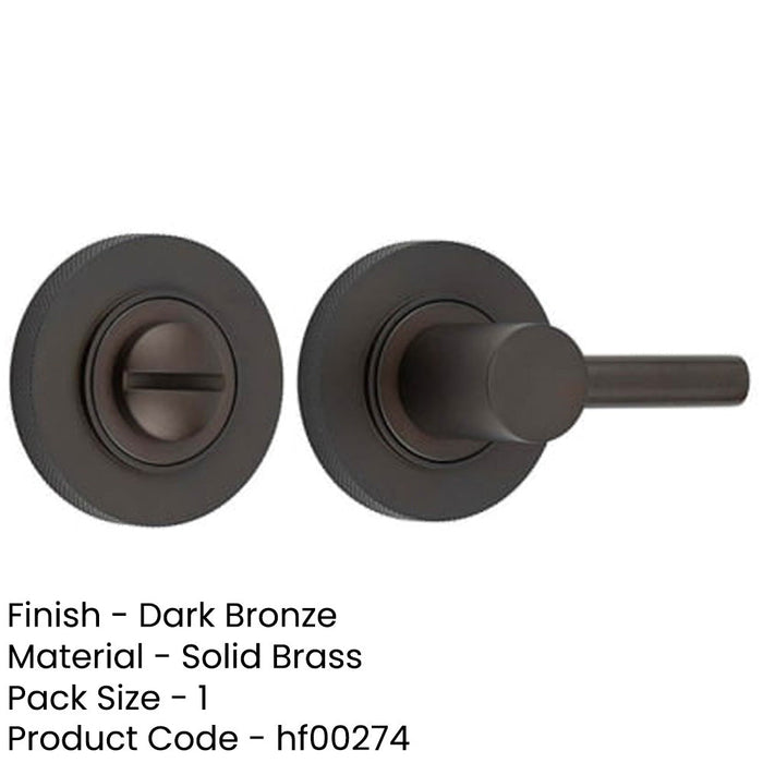 Elegant Dark Bronze Turn Release Lock with Solid Brass Design Door Handle-1