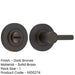 Elegant Dark Bronze Turn Release Lock with Solid Brass Design Door Handle-1