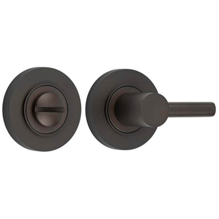 Elegant Dark Bronze Turn Release Lock with Solid Brass Design Door Handle