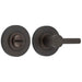 Elegant Dark Bronze Turn Release Lock with Solid Brass Design Door Handle