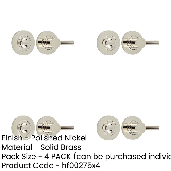 PACK Luxurious Easy Turn Release Rose Polished Nickel Door Handle-1