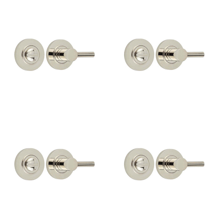 PACK Luxurious Easy Turn Release Rose Polished Nickel Door Handle