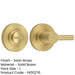Elegant Satin Brass Turn Release Lock Luxurious Interiors Door Handle-1