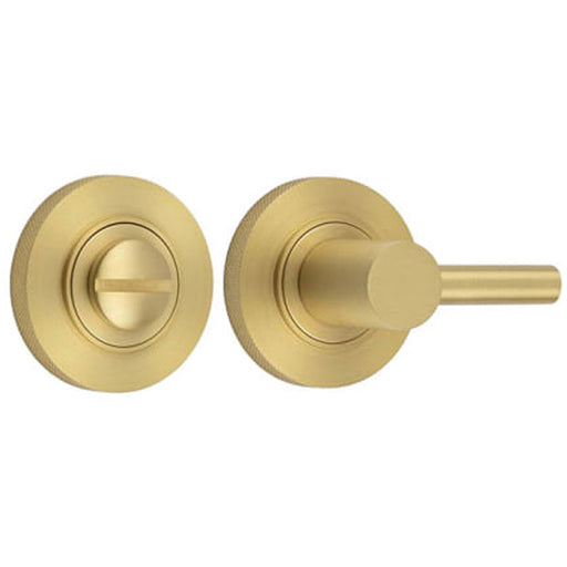 Elegant Satin Brass Turn Release Lock Luxurious Interiors Door Handle