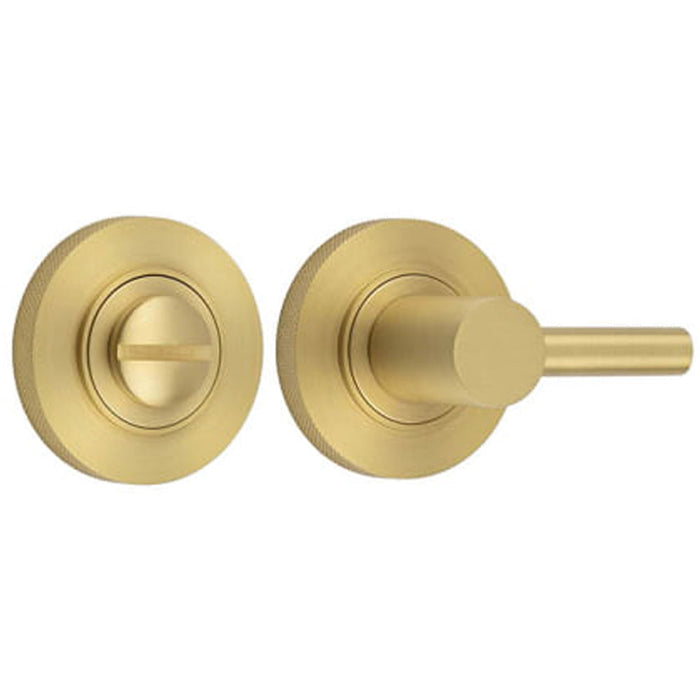 Elegant Satin Brass Turn Release Lock Luxurious Interiors Door Handle