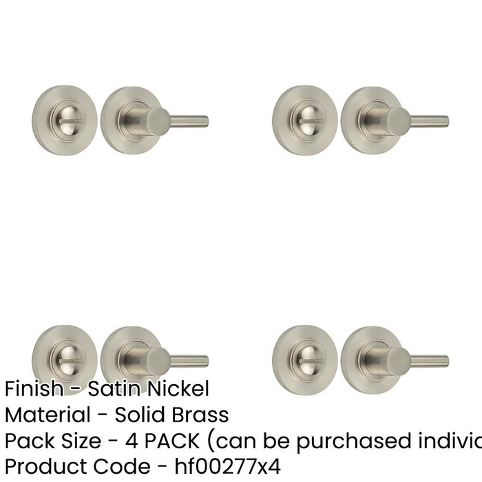 PACK Satin Nickel Easy Turn Release Lock Luxurious Home Decor Door Handle-1