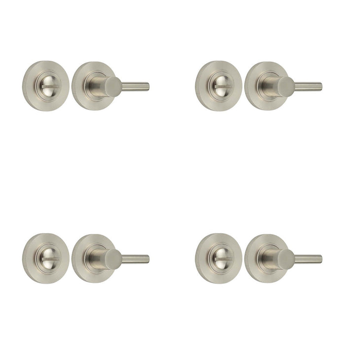 PACK Satin Nickel Easy Turn Release Lock Luxurious Home Decor Door Handle