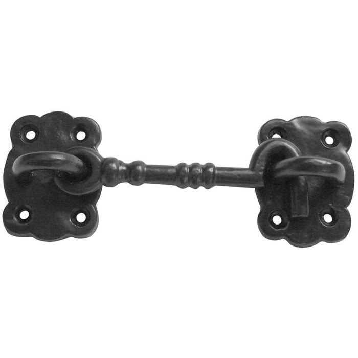 Rustic Antique Cabin Hook 102mm Black Finish Vintage Charm Hook Lock