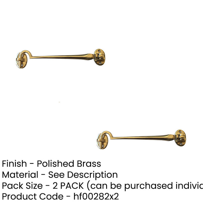 PACK Durable Polished Brass Cabin Hook 75mm Home Office Hook Lock (1)-1