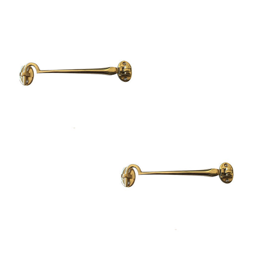 PACK Durable Polished Brass Cabin Hook 75mm Home Office Hook Lock (1)