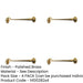 PACK Durable Polished Brass Cabin Hook 75mm Home Office Hook Lock-1