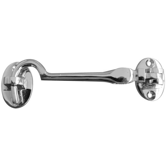 Elegant Satin Chrome Brass Cabin Hook 150mm Doors Hook Lock