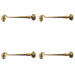 PACK Premium Polished Brass Cabin Hook 205mm Doors Cabinets Hook Lock