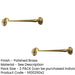 PACK Polished Brass Cabin Hook 250mm Classic Door Hardware Hook Lock (1)-1