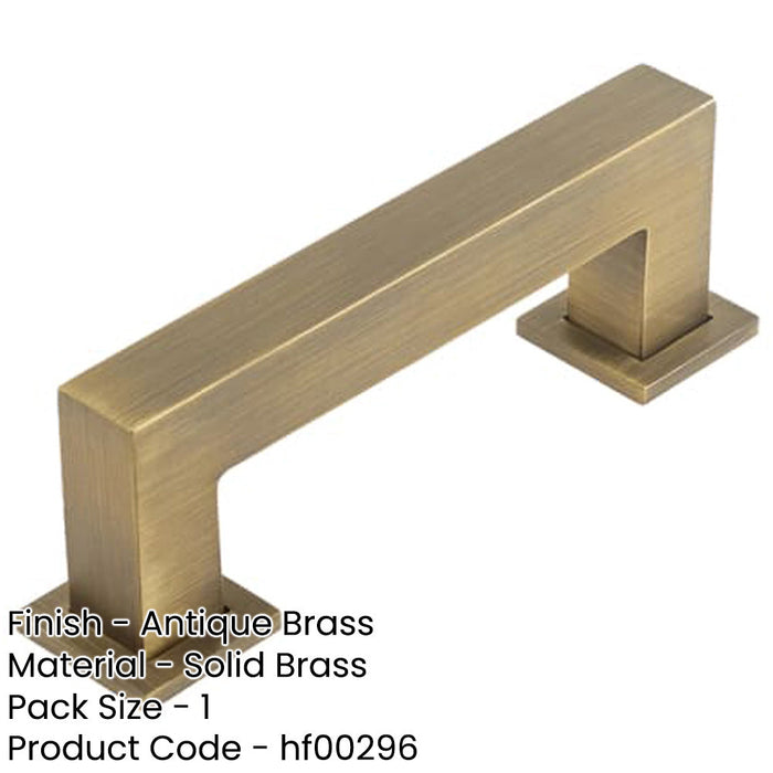 Sleek 96mm Antique Brass Cabinet Handle Modern Homes Kitchen Drawer Pull Handle-1