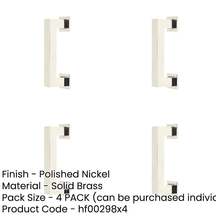PACK Sleek 96mm Polished Nickel Cabinet Handle Modern Interiors Kitchen Drawer Pull Handle-1
