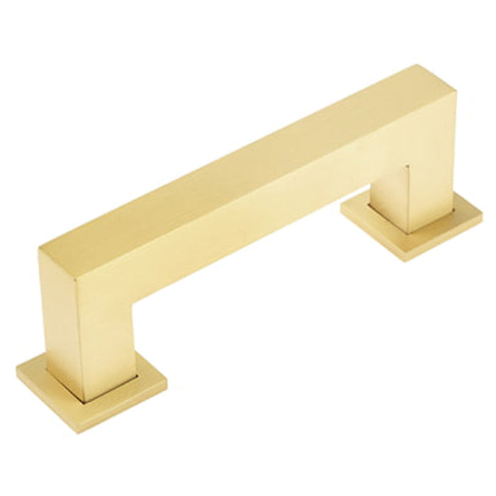 Modern Satin Brass Cabinet Handle 96mm Elegant Interiors Kitchen Drawer Pull Handle