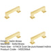 PACK Modern Satin Brass Cabinet Handle 96mm Elegant Interiors Kitchen Drawer Pull Handle-1