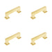 PACK Modern Satin Brass Cabinet Handle 96mm Elegant Interiors Kitchen Drawer Pull Handle