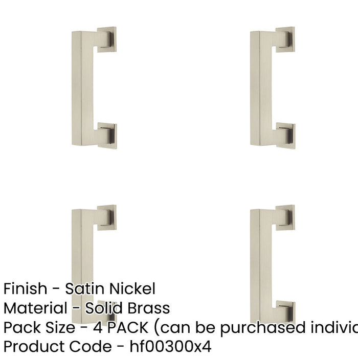 PACK Satin Nickel Cabinet Handle 96mm Modern Design Kitchen Drawer Pull Handle-1