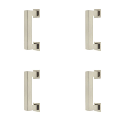 PACK Satin Nickel Cabinet Handle 96mm Modern Design Kitchen Drawer Pull Handle