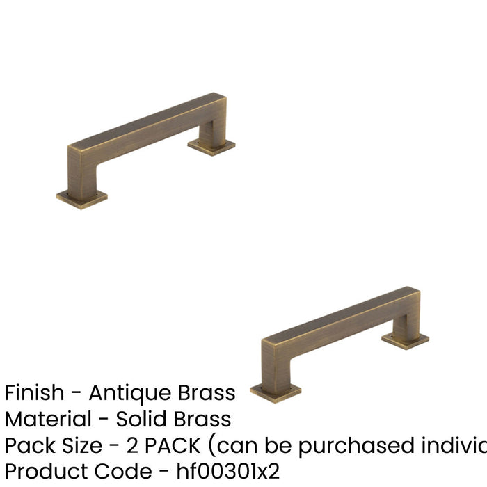 PACK Stylish 128mm Antique Brass Cabinet Handle Modern Elegance Kitchen Drawer Pull Handle (1)-1